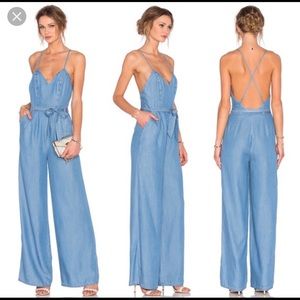 Lovers and Friends x Revolve Denim Jumpsuit- NWT